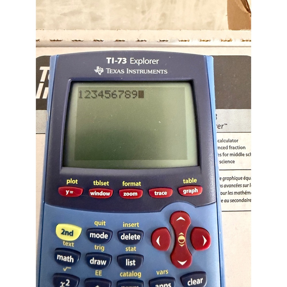 Texas Instruments TI-73 Explorer Graphing Calculator Middle School Blue new